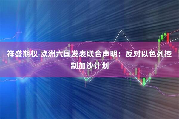 祥盛期权 欧洲六国发表联合声明：反对以色列控制加沙计划