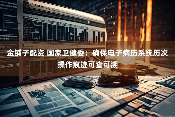 金铺子配资 国家卫健委：确保电子病历系统历次操作痕迹可查可溯