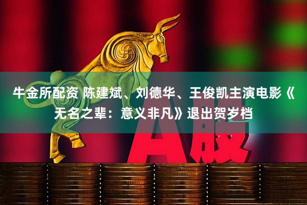 牛金所配资 陈建斌、刘德华、王俊凯主演电影《无名之辈：意义非凡》退出贺岁档