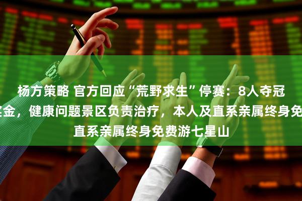 杨方策略 官方回应“荒野求生”停赛：8人夺冠平分48万奖金，健康问题景区负责治疗，本人及直系亲属终身免费游七星山
